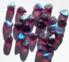 25 8mm Matte Amethyst AB Glass Shell Beads